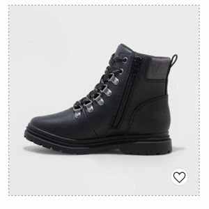 Boy’s Atticus Slip-on Zipper Combat Boots Size 3